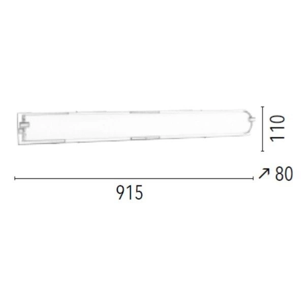 Lampa ścienna ROMY biała 91cm 3481128