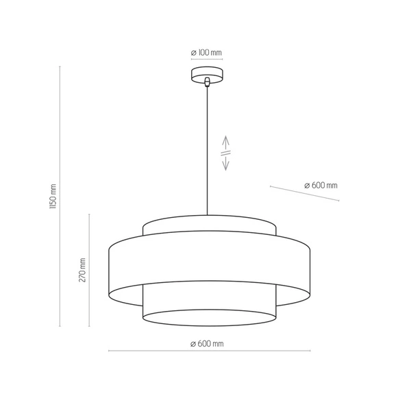 Lampa wisząca do domu i biura CALISTO | czarny złoty 4376