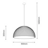 Lampa wisząca Gandra 60x30 - Biała 5025 Antigo