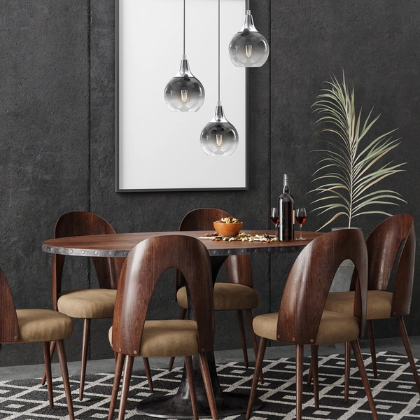 Lampa wisząca MONTE SILVER, MLP8323, srebrna, 3x60W E27