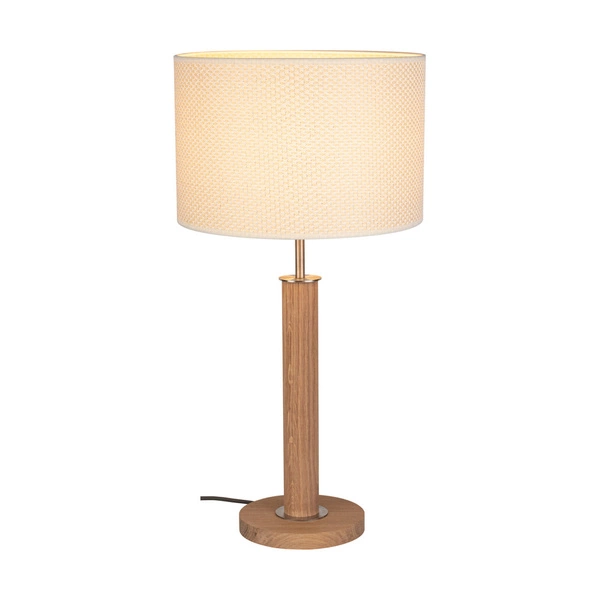 Benita Lampa Stołowa 1xE27 Max. 40W Dąb Olejowany/Nikiel mat/Kremowy-Srebrny duża 7017400611548