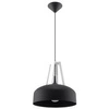Lampa Wisząca CASCO Czarna Stal/Białe Drewno, E27, 60 W, SL.0389