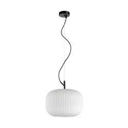 Lampa wisząca Rues śr. 30cm E27 | czarny/biały