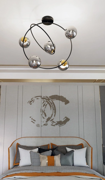 Lampa sufitowa Emibig STARDOM 5 BL GRAFIT 1292/5