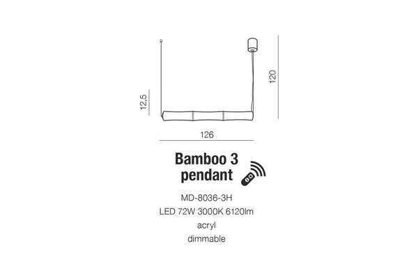 Azzardo BAMBOO 3 PENDANT 1901