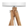 Lampa stołowa Rune 1xE27 Max.40W Dąb olejowany/Przezroczysty kabel PVC/Abażur z białej tkaniny 6311074