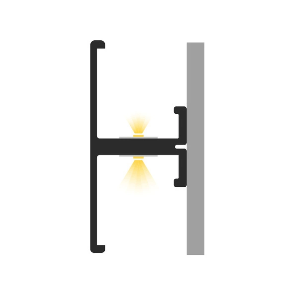 Profil LED P9-1 dwustronny 200cm wys.18mm | biały
