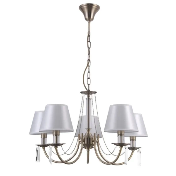 Lampa wisząca Solana wys. cał. 85cm 5xE14 | brąz antyczny