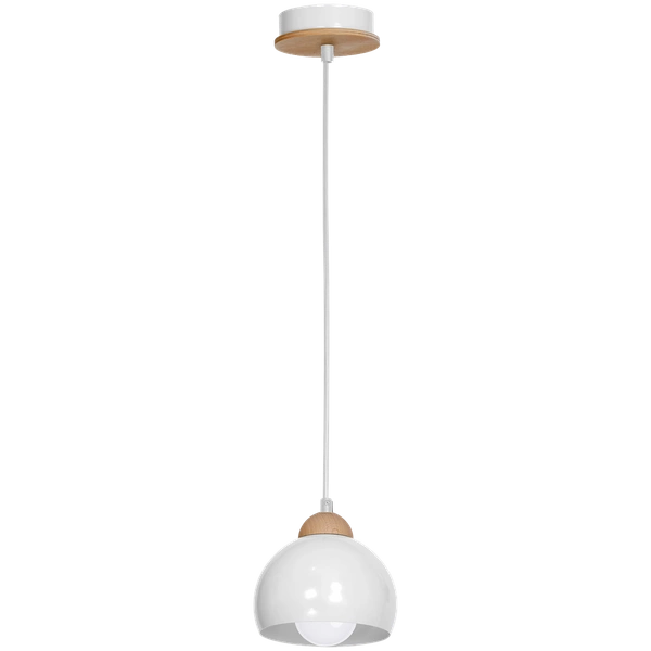 Lampa wisząca nowoczesna zwis kula DAMA I biały śr. 15cm