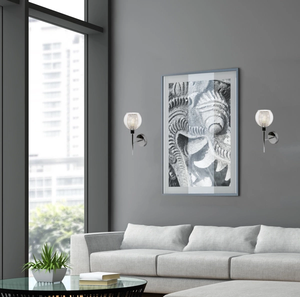 Kinkiet OZZO 21-72184 chrom/transparentny 1x40W E14