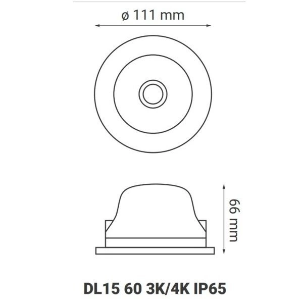 Do łazienki ARCOS IP65 ciepła 15W śr.11,1cm