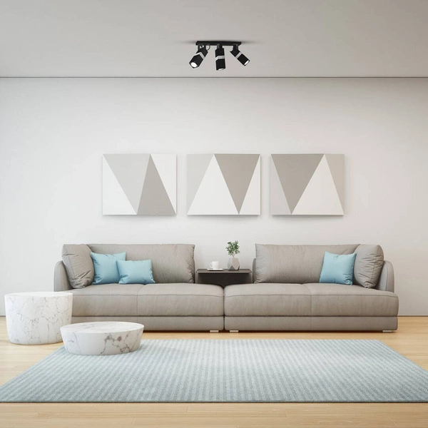 Nowoczesna lampa sufitowa VIDAR BLACK/CHROME 3xGU10 MLP6286