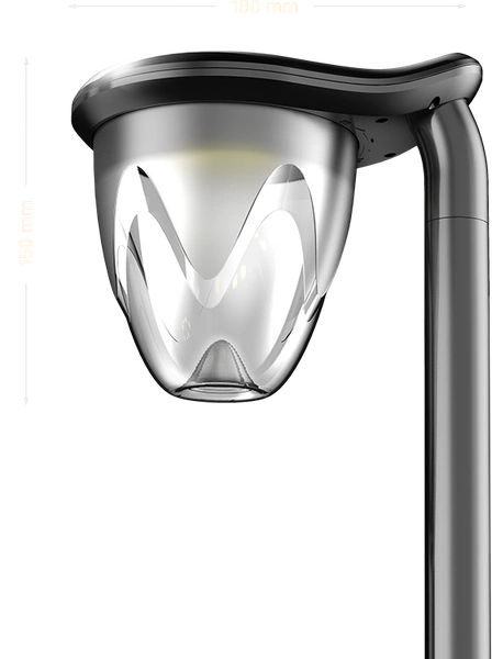 Lampa ogrodowa SOLARA BRILO 74cm 1W LED barwa zmienna | czarny