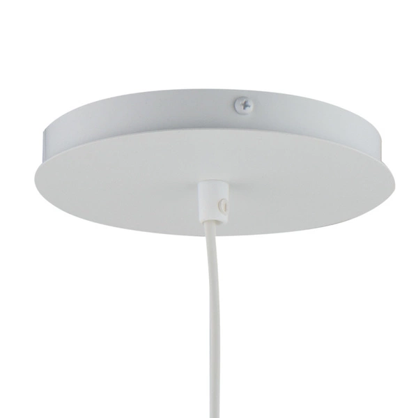 Stylowa lampa wisząca biura i domu HAPPY E27 60W szer. 25cm | biały złoty