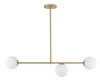 Lampa sufitowa, szklane kule G9 12W GAMA 3 szer. 86cm | złoty