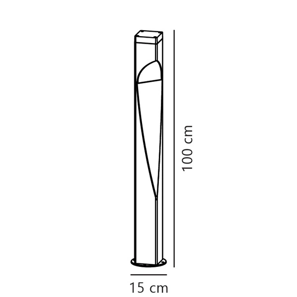 Oświetlenie ogrodowe CONCOR GU10 28W Aluminium | Antracyt