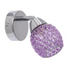 Nowoczesny kinkiet CLEAR 91-06905 chrom/fiolet 1xG9