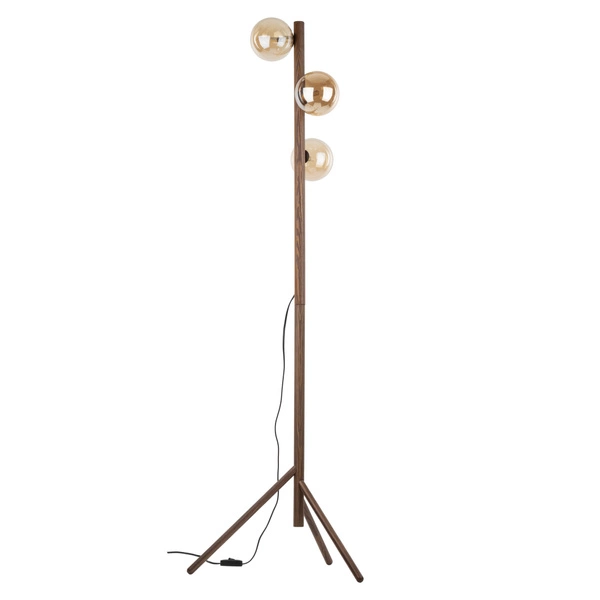 ESTERA WOOD ORZECH BURSZTYN LAMPA PODŁOGOWA 3XG9