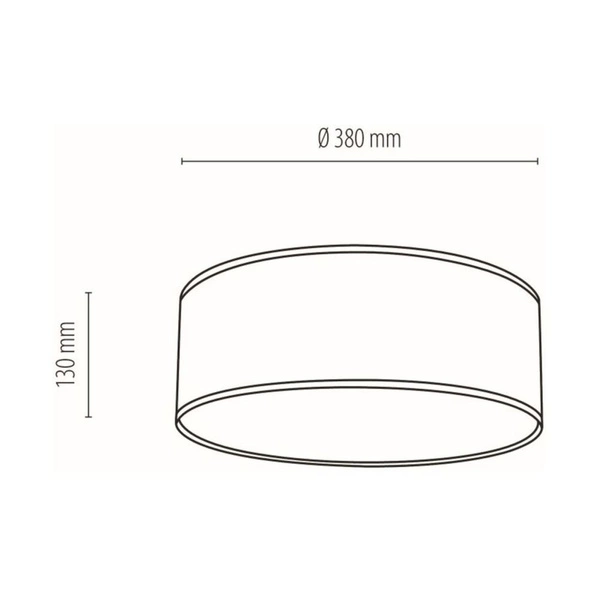 Lampa sufitowa Nevoa 3xE27 maks. 25W Biały metal/czarny klosz z tkaniny 47953802