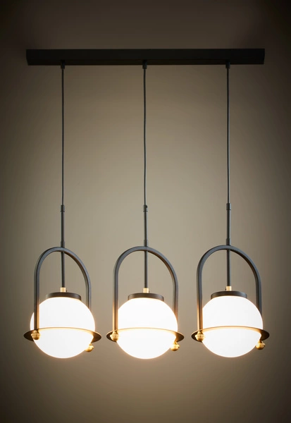 Loftowa Lampa wisząca ROSSO wys. 93cm 3xE27 15W IP20 | Czarny