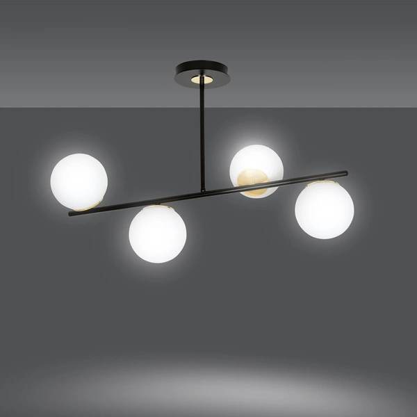 Lampa sufitowa Emibig FLOKI 4 Czarny GOLD 1022/4
