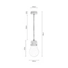 Lampa wisząca z drewna żarnikowego 1xE27 Max.60W Dąb olejowany/Przezroczysty kabel PVC/Białe szkło 2811174