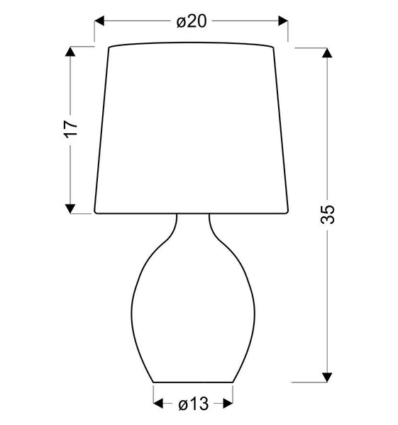 Lampa gabinetowa/stołowa/nocna AMBON 41-78575 szara 1x40W E14