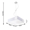 Lampa wisząca Sollux HORUS 35 Lampa  PVC, Stal, biały 2 x15W LED, SL.0132