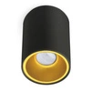 Natynkowy spot tuba KIVI GU10 śr 9,6cm | czarny złoty