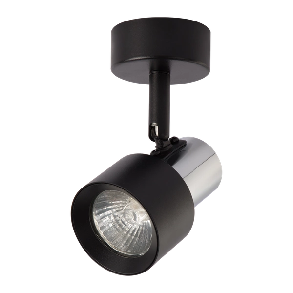 Spot Cino 1xGU10 Czarny + Chrom