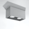 Plafon QUAD MAXI, Aluminium, Szary, GU10 2X40W, SL.0382