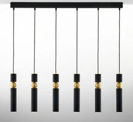 Nowoczesna Lampa wisząca ALAS wys. 120cm 6xG10 14W IP20 | Złoty