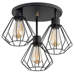 Lampa sufitowa ALFA TUET MIX CZARNA 3xE27 40cm | 62351