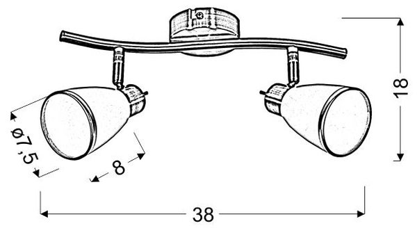 Lampa ścienna/sufitowa REGENT, 92-70029, patynowy/biały, 2x40W G9
