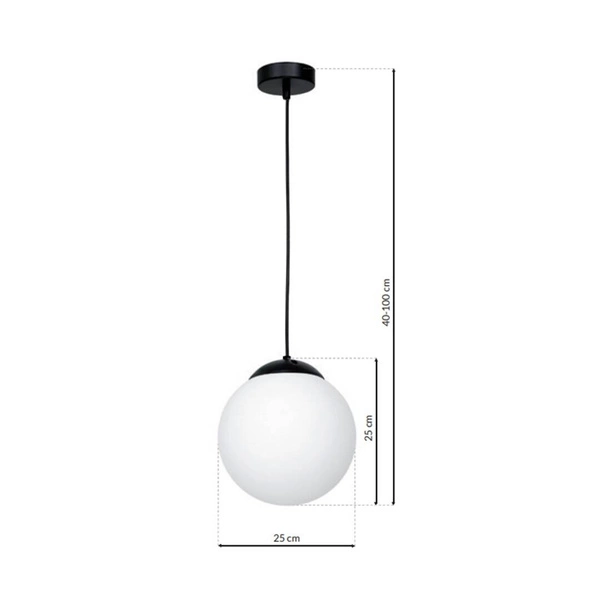 Nowoczesna lampa wisząca LIMA BLACK 1xE14 MLP6522