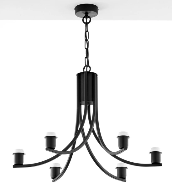 Klasyczny Żyrandol ARTHUR wys. 71cm 6xE27 15W IP20 | czarny