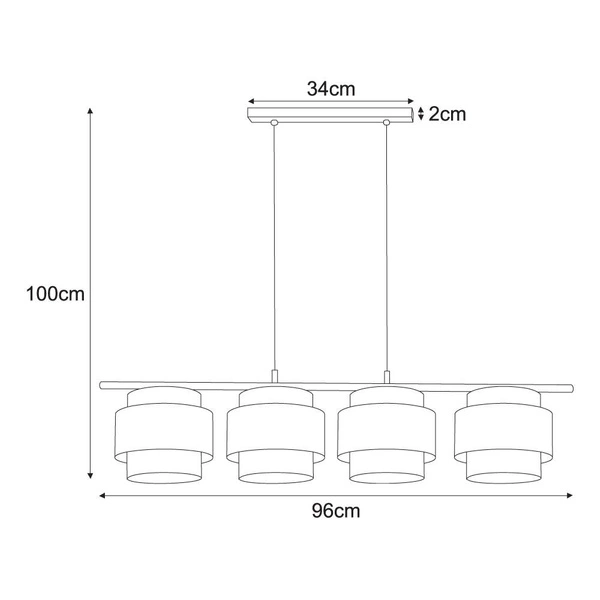 Lampa wisząca K-5273 z serii CEZAR