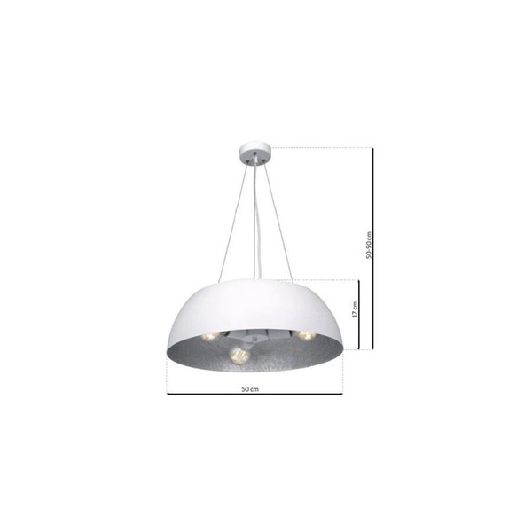 Szeroka lampa nad stół MORGAN śr50cm 3xE27