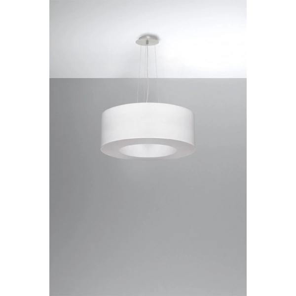 Nowoczesna lampa wisząca SATURNO SL.0747 50 cm biała 5xE27