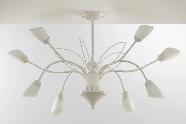 Klasyczny Żyrandol GLORIOSA wys. 50cm 10xG9 14W IP20 | piaskowo-szary