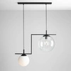 Aldex Lampa wisząca minimalistyczna ZAC 2 różne klosze  | czarny 1038H1