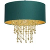 Nowoczesna lampa wisząca ALMERIA GREEN/GOLD 1xE27 MLP6451