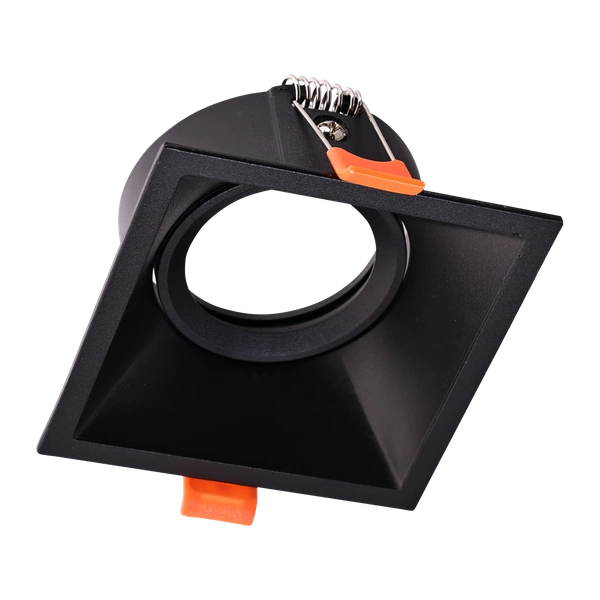 Oczko Sufitowe Podtynkowe Kwadratowe Ruchome, MLOS7242, czarne, 1x50W GU10