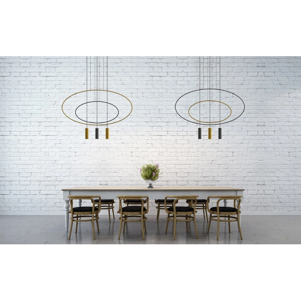 Lampa wisząca HOLAR 2 TH.017CZ czarna 2xGU10