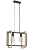 Nowoczesna lampa wisząca EDEN 2x E27 60W szer. 41cm | czarny złoty
