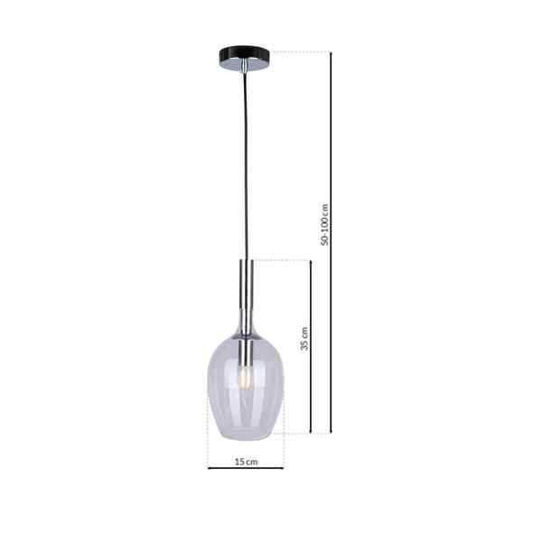 Lampa wisząca TANGO CLEAR 1xE14