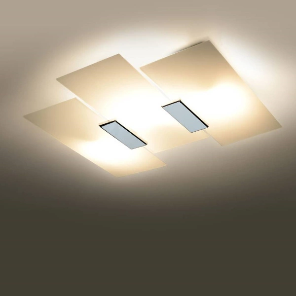 Nowoczesny plafon FABIANO SL.0198 biały/chrom 3xE27