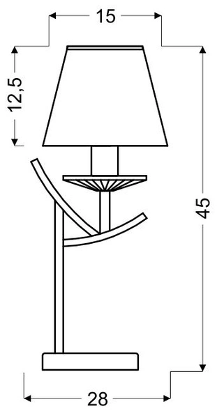 Lampa stołowa/nocna VALENCIA 41-84593 patyna/żółty 1x40W E14