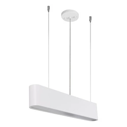 Lampa wisząca Illumina w zestawie 1xLED Zintegrowany 1350lm 3000K 21W Biały Metal/Przezroczysty Kabel PCV/Klosz z Białej Tkaniny 1930102