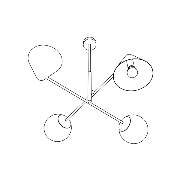 Lampa sufitowa Emibig HERMES 4 Czarny 1347/4